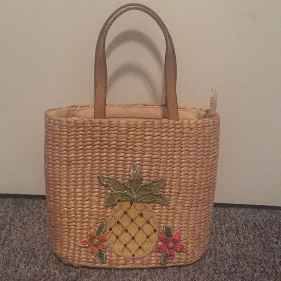 Cappelli Straworld Inc Handbags - 2002 Vintage Cappelli Straworld pineapple Handbag